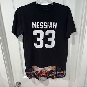 Mens T-shirt fashion 2015 MESSIAH 33 extended short sleeve Jesus size L